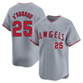 tocy LA.Angels #25 Travis d'Arnaud Player Gray Home Limited Stitched Jerseys