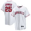 tocy LA.Angels #25 Travis d'Arnaud Player White Home Game Stitched Jerseys
