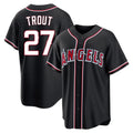 tocy LA.Angels #27 Mike Trout Player Black Fashion Out Home Game Stitched Jerseys
