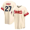 tocy LA.Angels #27 Mike Trout Player Cream City Connect Home Stitched Jerseys