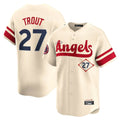 tocy LA.Angels #27 Mike Trout Player Cream City Connect Limited Home Stitched Jerseys