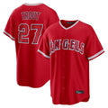 tocy LA.Angels #27 Mike Trout Player Red Home Game Stitched Jerseys