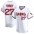 tocy LA.Angels #27 Mike Trout Player White T-shirt Home Limited Stitched Jerseys