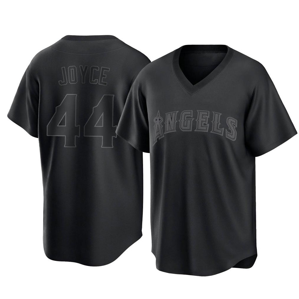 tocy LA.Angels #44 Ben Joyce Player Black Pitch Fashion T-shirt Stitched Jerseys