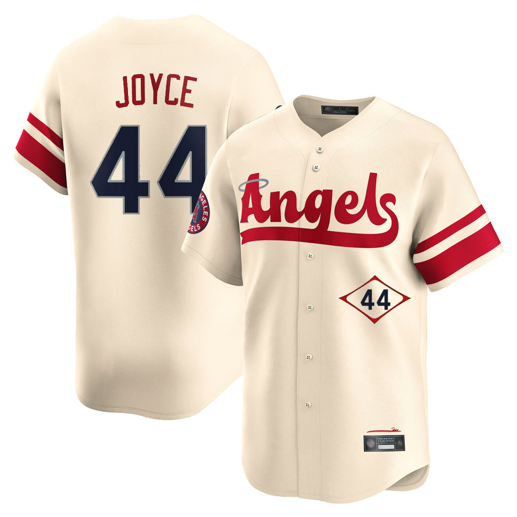 tocy LA.Angels #44 Ben Joyce Player Cream City Connect Limited Home Stitched Jerseys