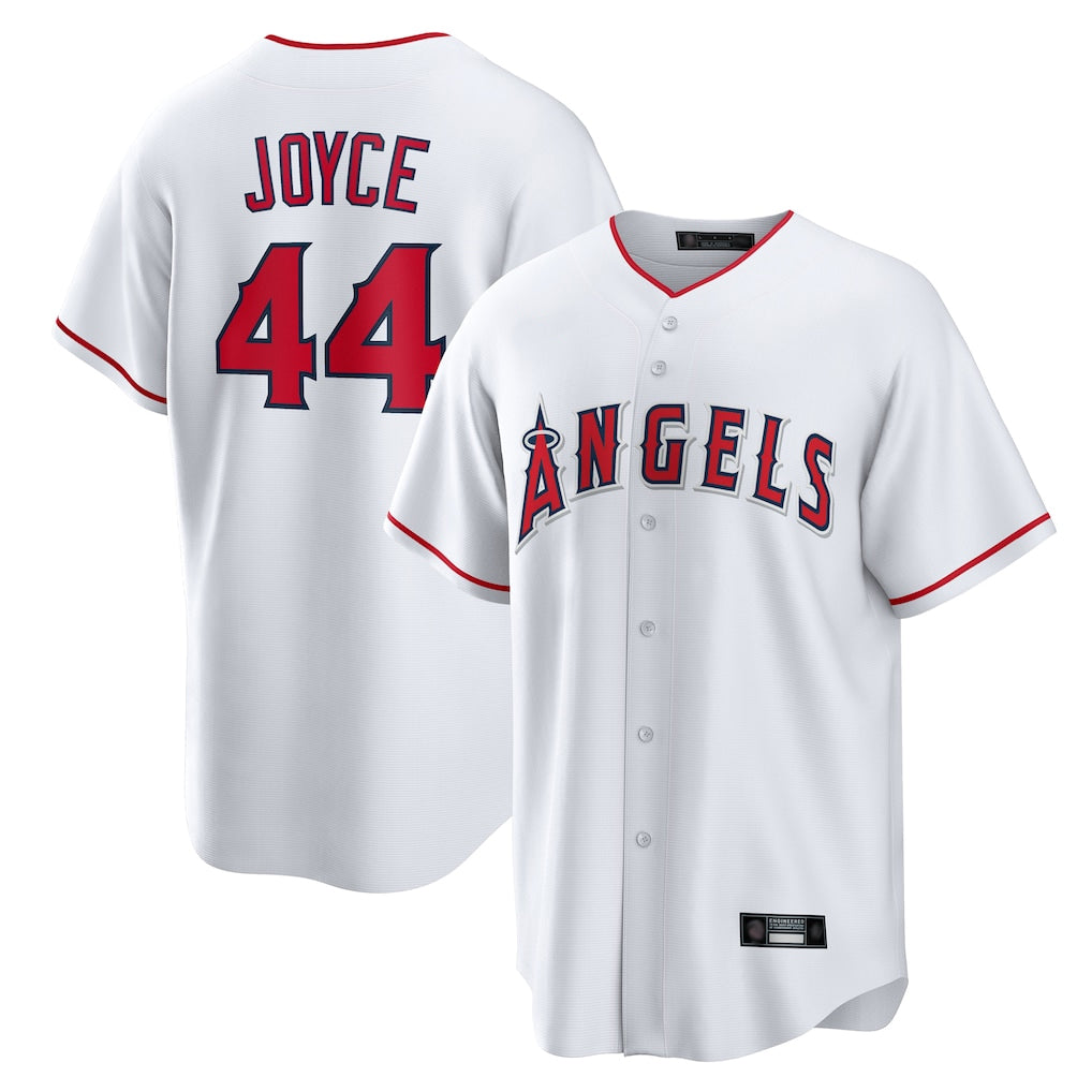 tocy LA.Angels #44 Ben Joyce Player White Home Game Stitched Jerseys