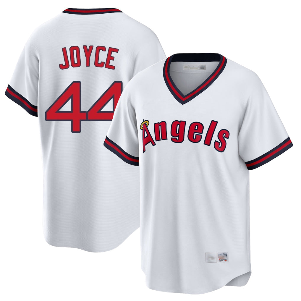 tocy LA.Angels #44 Ben Joyce Player White T-shirt Home Game Stitched Jerseys
