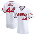 tocy LA.Angels #44 Ben Joyce Player White T-shirt Home Limited Elite Stitched Jerseys