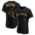 tocy LA.Angels #4 Christian Moore Player Black Snake Skin City Limited Elite Home Stitched Jerseys