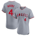 tocy LA.Angels #4 Christian Moore Player Gray Home Limited Elite Stitched Jerseys