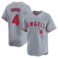 tocy LA.Angels #4 Christian Moore Player Gray Home Limited Stitched Jerseys
