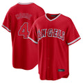 tocy LA.Angels #4 Christian Moore Player Red Home Game Stitched Jerseys