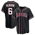 tocy LA.Angels #6 Anthony Rendon Player Black Fashion Out Home Game Stitched Jerseys