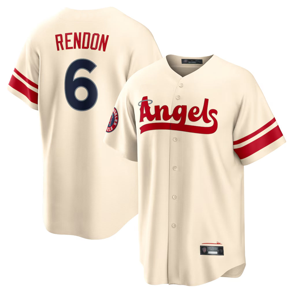 tocy LA.Angels #6 Anthony Rendon Player Cream City Connect Home Stitched Jerseys
