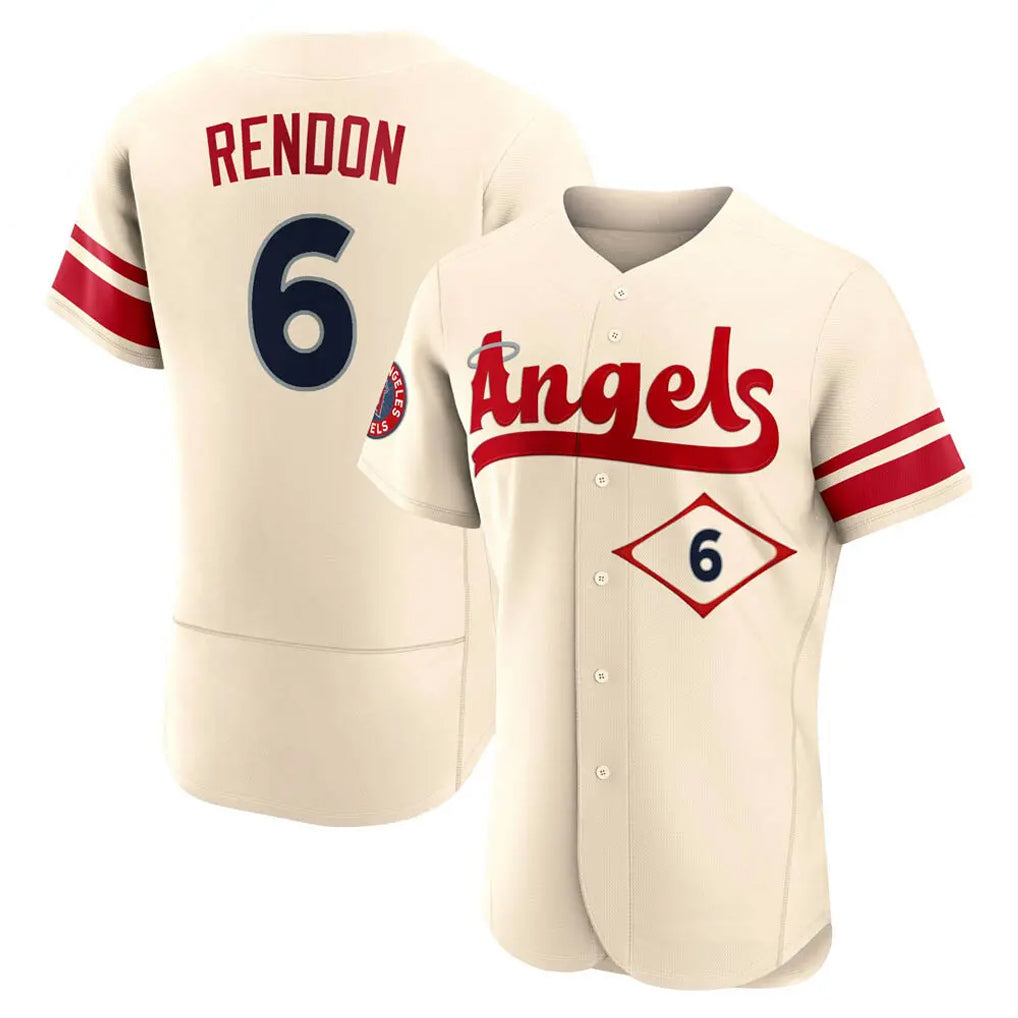 tocy LA.Angels #6 Anthony Rendon Player Cream City Connect Limited ELite Home Stitched Jerseys