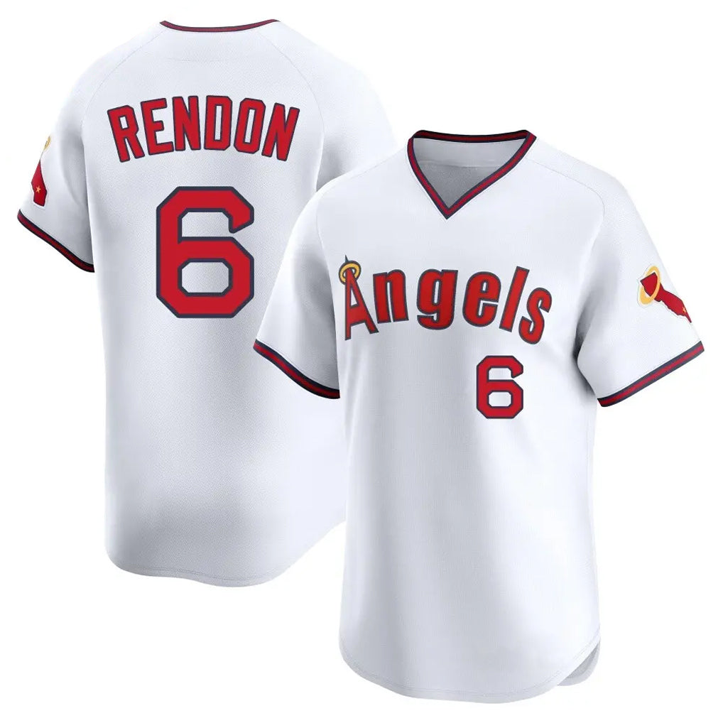 tocy LA.Angels #6 Anthony Rendon Player White T-shirt Home Limited Stitched Jerseys
