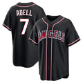 tocy LA.Angels #7 Jo Adell Player Black Fashion Out Home Game Stitched Jerseys
