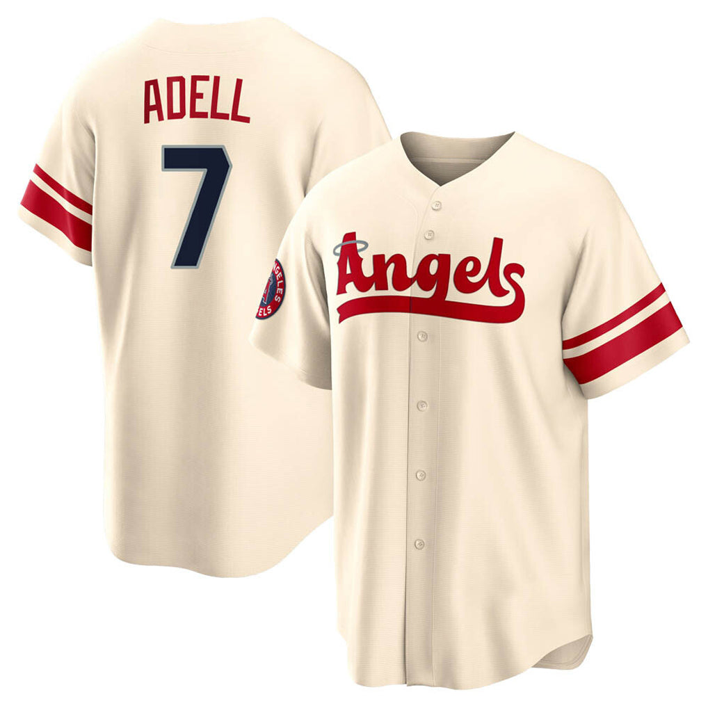 tocy LA.Angels #7 Jo Adell Player Cream City Connect Home Stitched Jerseys