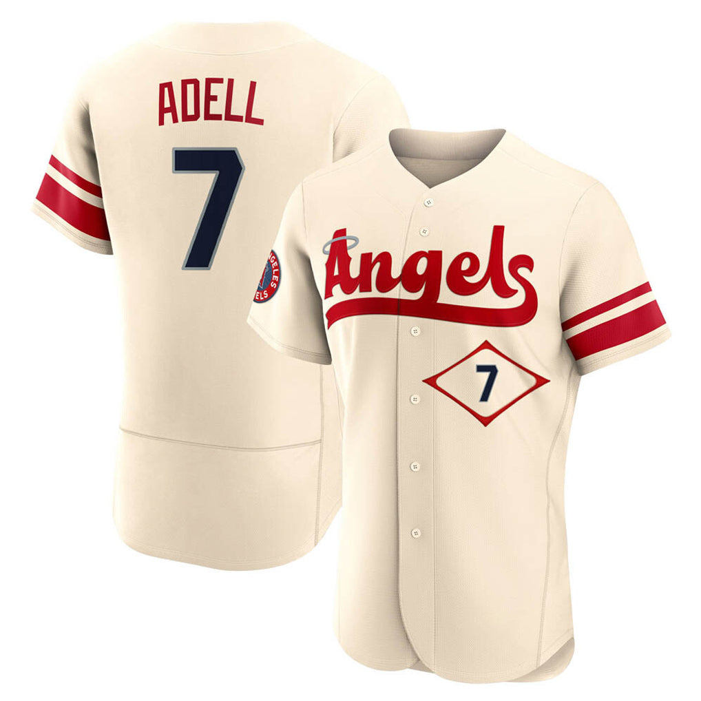 tocy LA.Angels #7 Jo Adell Player Cream City Connect Limited ELite Home Stitched Jerseys