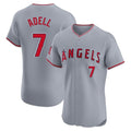 tocy LA.Angels #7 Jo Adell Player Gray Home Limited Elite Stitched Jerseys