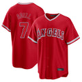tocy LA.Angels #7 Jo Adell Player Red Home Game Stitched Jerseys