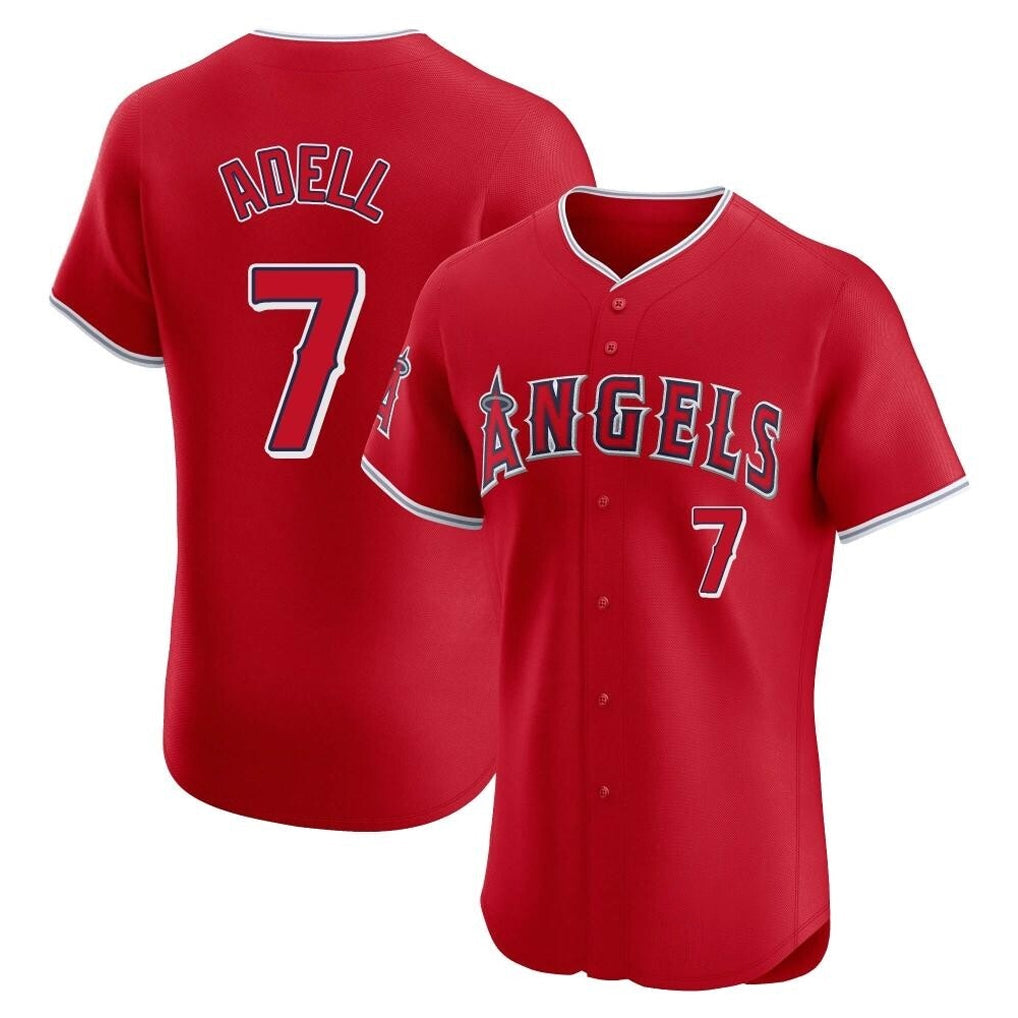 tocy LA.Angels #7 Jo Adell Player Red Home Limited Elite Stitched Jerseys