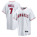 tocy LA.Angels #7 Jo Adell Player White Home Game Stitched Jerseys