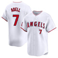 tocy LA.Angels #7 Jo Adell Player White Limited Home Stitched Jerseys