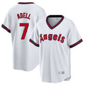 tocy LA.Angels #7 Jo Adell Player White T-shirt Home Game Stitched Jerseys