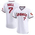 tocy LA.Angels #7 Jo Adell Player White T-shirt Home Limited Elite Stitched Jerseys