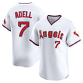 tocy LA.Angels #7 Jo Adell Player White T-shirt Home Limited Stitched Jerseys