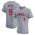 tocy LA.Angels #9 Zach Neto Player Gray Home Limited Elite Stitched Jerseys