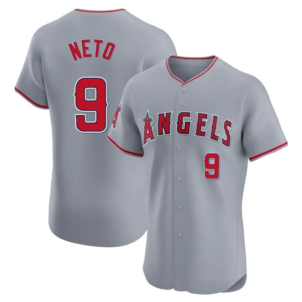 tocy LA.Angels #9 Zach Neto Player Gray Home Limited Elite Stitched Jerseys