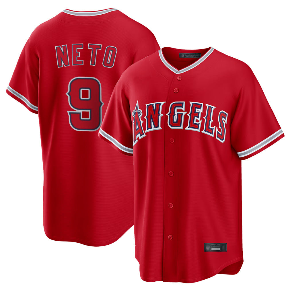 tocy LA.Angels #9 Zach Neto Player Red Home Game Stitched Jerseys