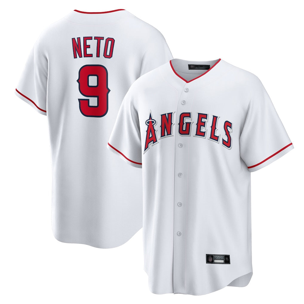 tocy LA.Angels #9 Zach Neto Player White Home Game Stitched Jerseys