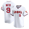 tocy LA.Angels #9 Zach Neto Player White T-shirt Home Limited Stitched Jerseys
