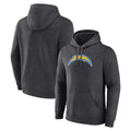 Johmsee LA.Chargers Gray Pullover Hoodies Home Game Blank Player Stitched Jerseys