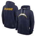 Johmsee LA.Chargers Navy LOGO Pullover Hoodies Home Game Blank Player Stitched Jerseys