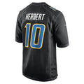 Johmsee LA.Chargers #10 Justin Herbert Player Black Fashion Stitched Jerseys