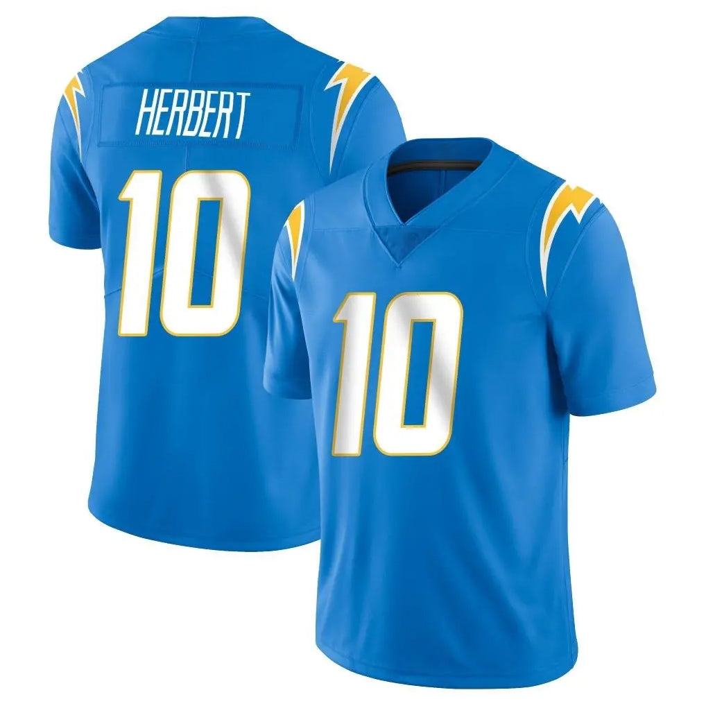 Johmsee LA.Chargers #10 Justin Herbert Player Blue Limited Vapor Untouchable Home Game Stitched Jerseys