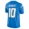 Johmsee LA.Chargers #10 Justin Herbert Player Blue Vapor F.U.S.E. Limited Stitched Jerseys