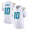 Johmsee LA.Chargers #10 Justin Herbert Player White Limited Vapor Untouchable Home Game Stitched Jerseys