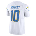Johmsee LA.Chargers #10 Justin Herbert Player White Vapor F.U.S.E. Limited Stitched Jerseys