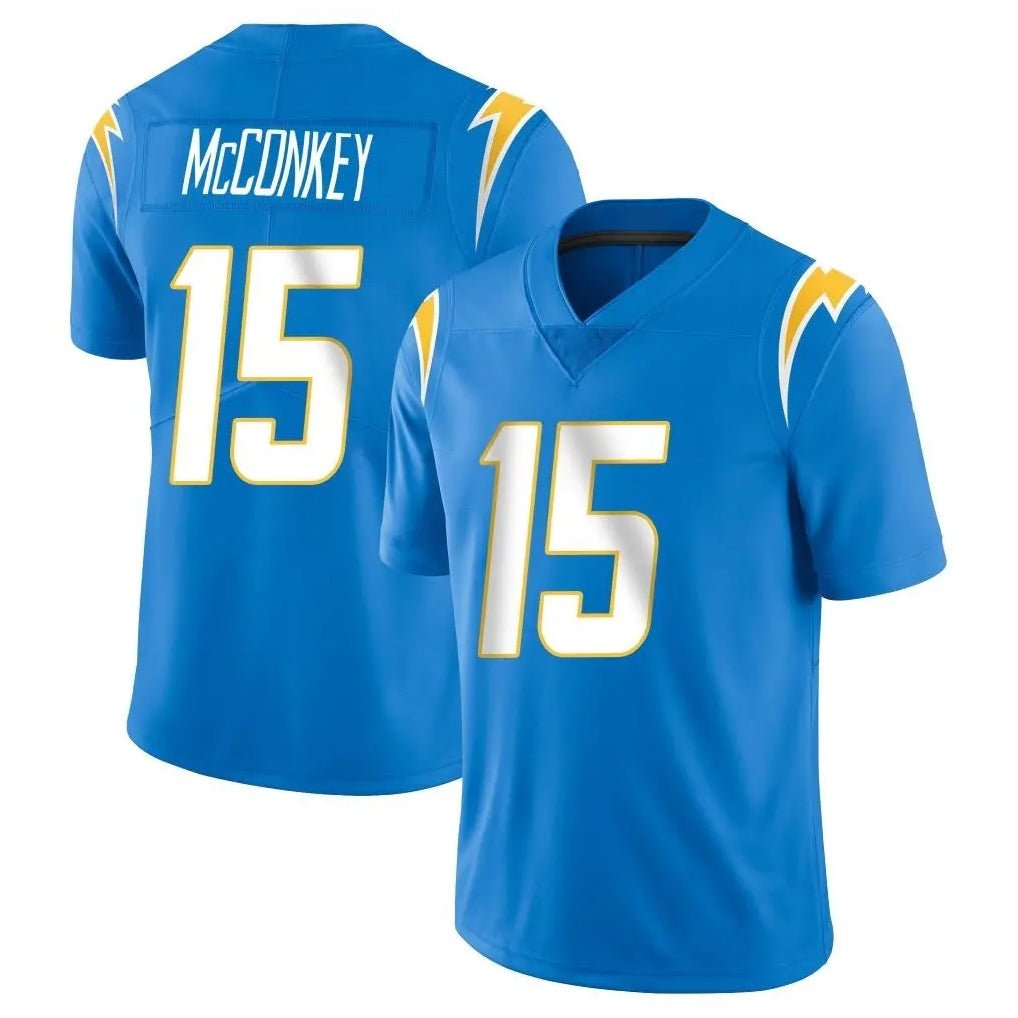 Johmsee LA.Chargers #15 Ladd McConkey Player Blue Limited Vapor Untouchable Home Game Stitched Jerseys