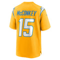 Johmsee LA.Chargers #15 Ladd McConkey Player Gold Game Stitched Jerseys
