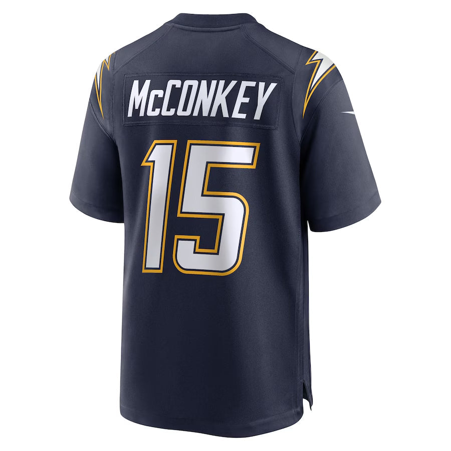 Johmsee LA.Chargers #15 Ladd McConkey Player  Navy Game Stitched Jerseys
