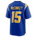 Johmsee LA.Chargers #15 Ladd McConkey Royal Game Jersey Stitched Jersey