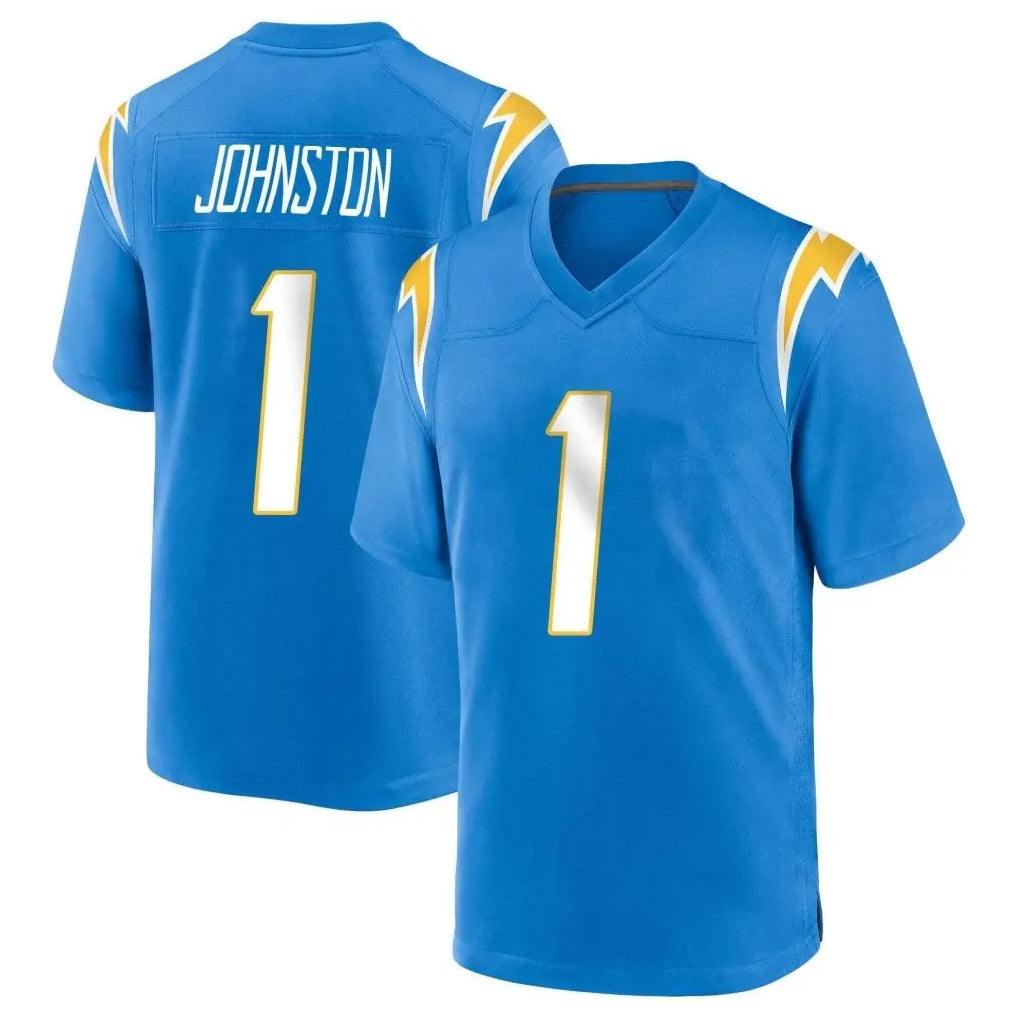 Tocy LA.Chargers #1 Quentin Johnston Player Blue Home Game Stitched Jerseys