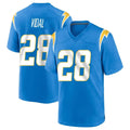 Johmsee LA.Chargers #28 Kimani Vidal Player Blue Home Game Stitched Jerseys