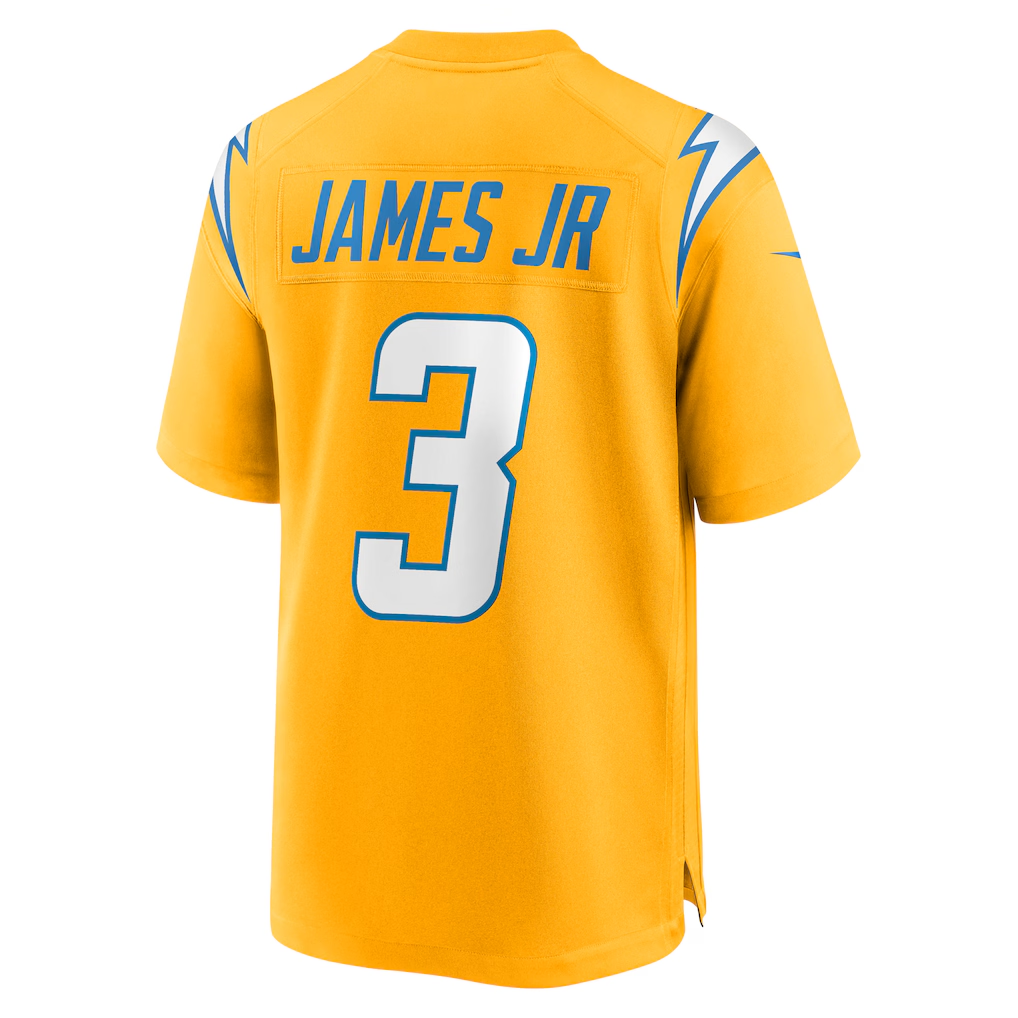 Johmsee LA.Chargers #3 Derwin James Jr. Gold Alternate Charger Power Game Player Stitched Jerseys